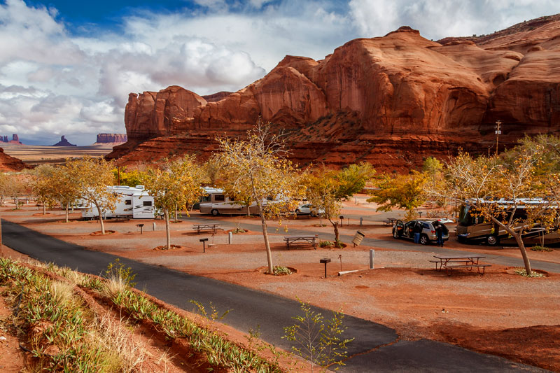 Scenic view of Monument Valley from Goulding's RV & Campgrounds