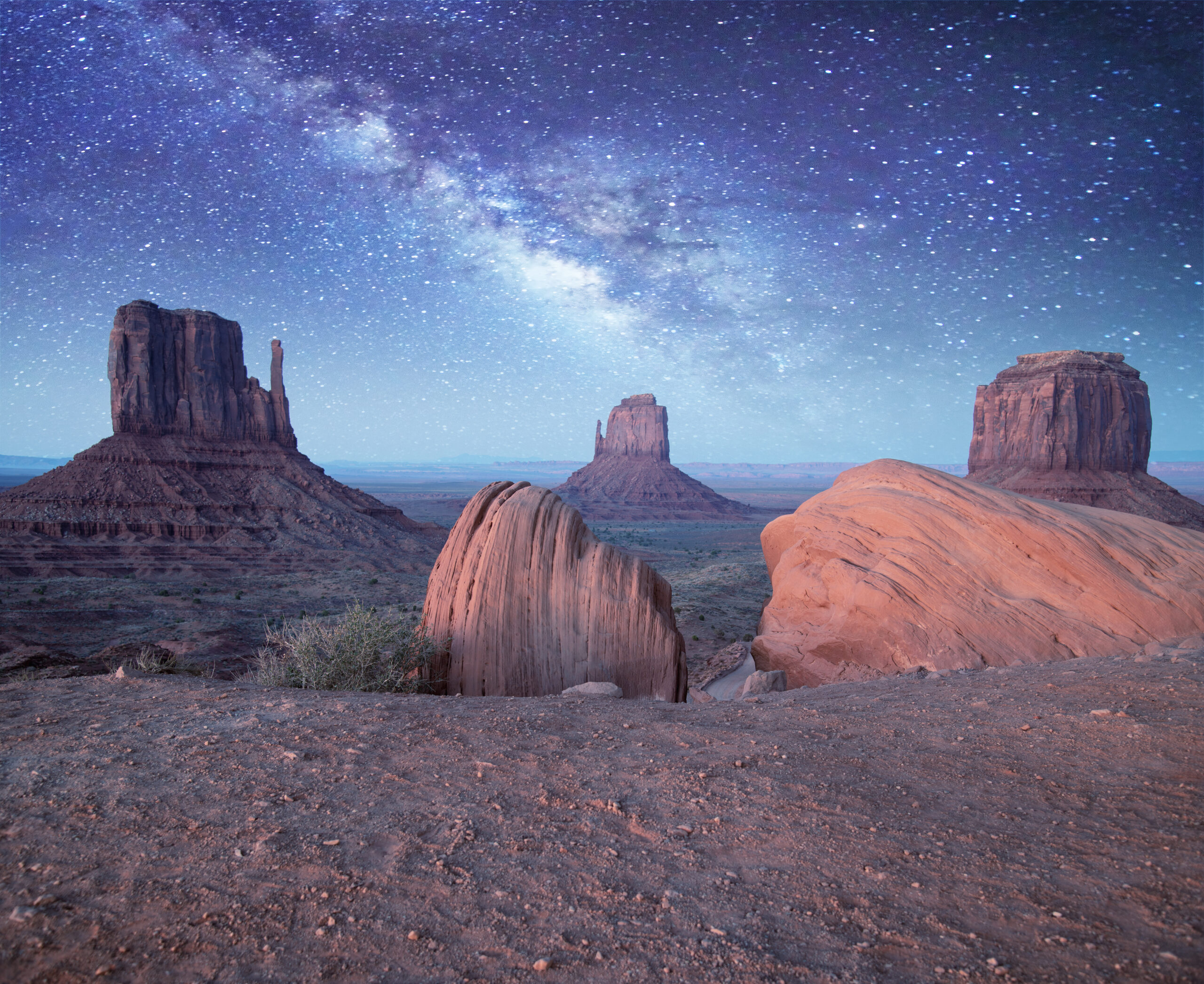 The Milky Way in Monument Valley, Arizona - Goulding's Resort