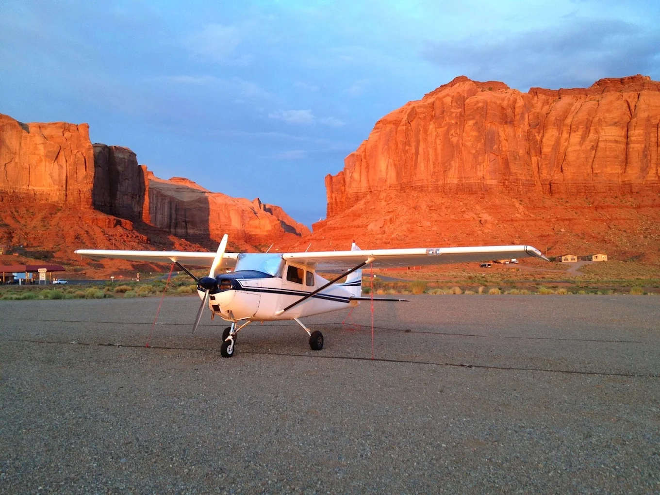 Plane on Monument Valley Airstrip - Goulding's Resort - Monument Valley, AZ