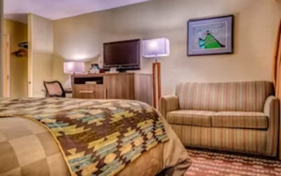 King Bed Room with Couch - Goulding's Resort - Monument Valley, Arizona Hotel Rooms